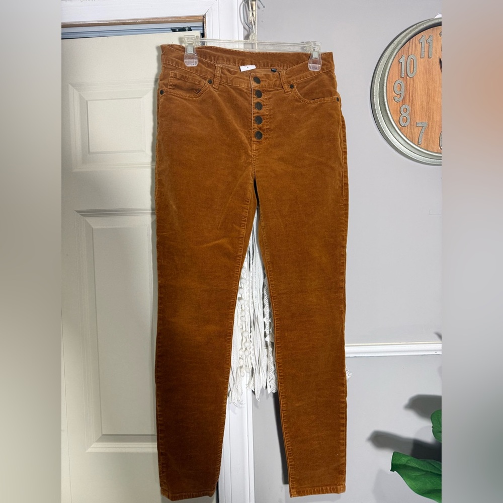 CAbi High Rise Tan Corduroy Jeans